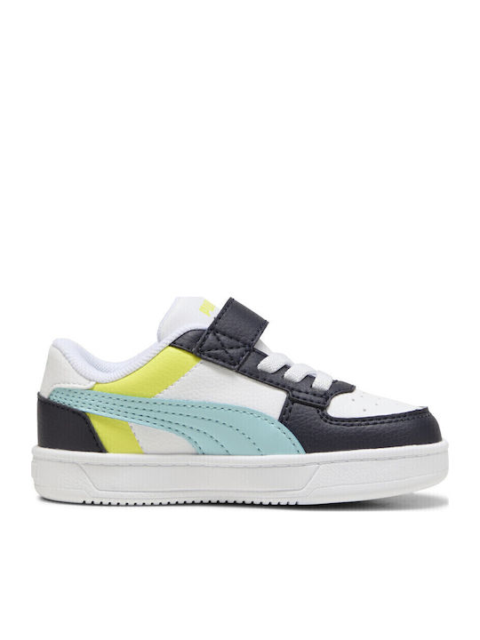 Caven 2.0 Block AC+Inf Παιδικά Sneakers Ανατομικά με Σκρατς Λευκά 394463-12