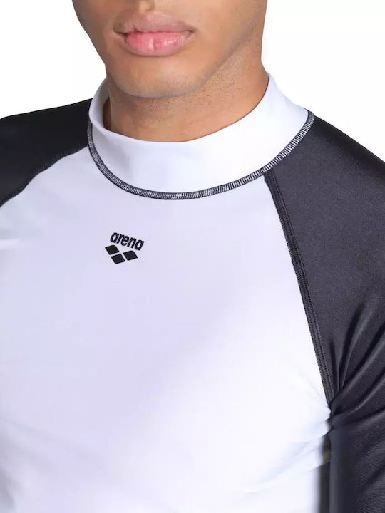 Arena Rash Vest UPF 40+ Men Short Sleeve Sun Protection Shirt White