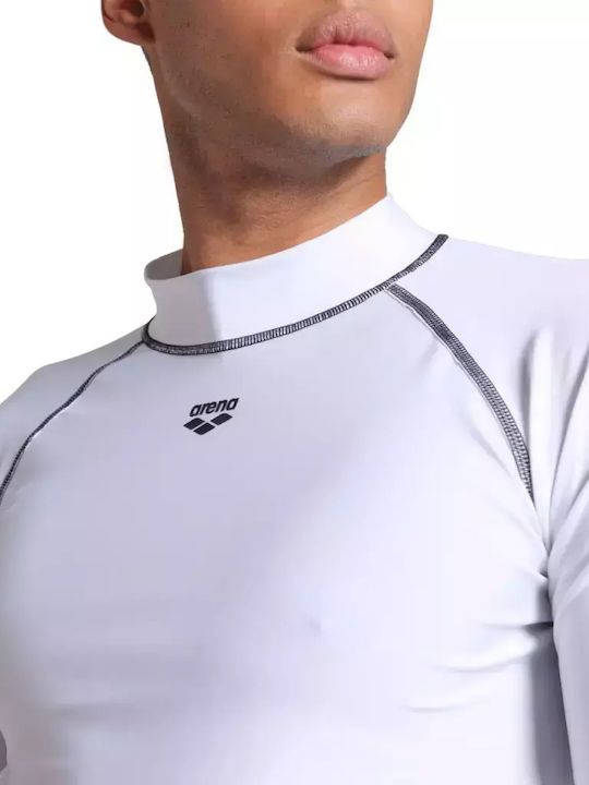 Arena Rash Vest Men's Long Sleeve Sun Protection Shirt White