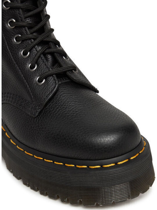 Quad Dm Leder Damenstiefel Schwarz