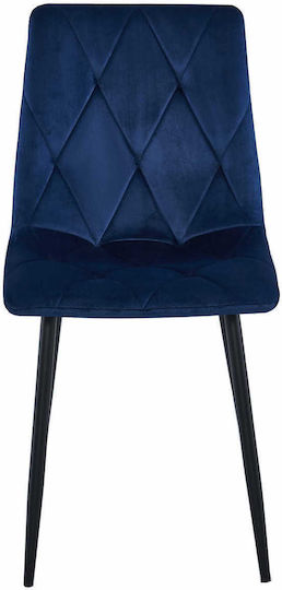 Chairs Dining Room Libra 60x50x50cm 2pcs Navy Velvet Chairs Dining Room Libra 60x50x50cm 2pcs Navy Velvet
