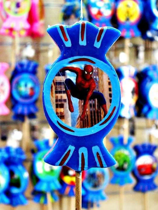 Osterkerze Spiderman Runde Handgefertigt 19cm