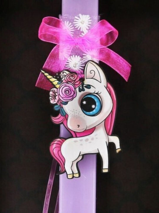 Lumanare de Paste Unicorni Rotundă 40 cm