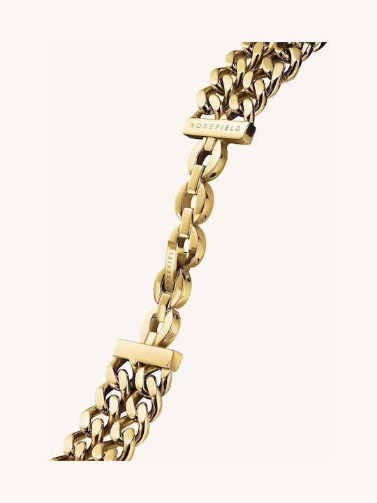 Rosefield Studio Damen Uhr mit Gold Metallarmband