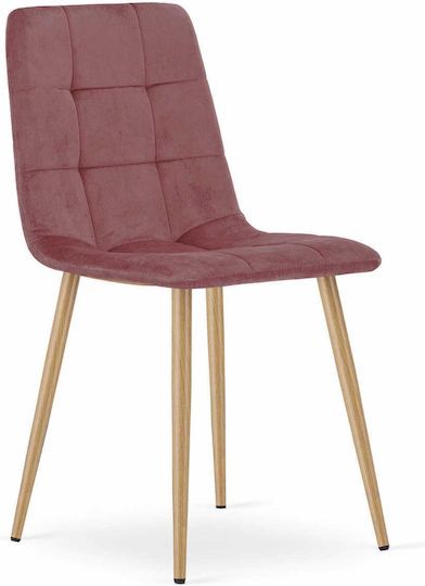 Stühle Speisesaal Kara 67.5x59x58cm 4Stück Pink Velvet Stühle Speisesaal Kara 67.5x59x58cm 4Stück Pink Velvet