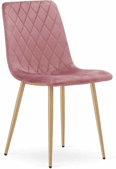 Chairs Dining Room Turin 60x50x50cm 2pcs Pink Velvet