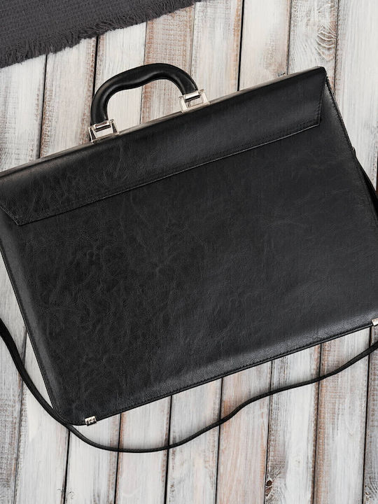 Leder Herrentasche Geldbörse Schwarz