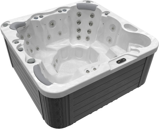 Wellis Μπανιέρα Ακρυλική με Υδρομασάζ 200x200x87cm