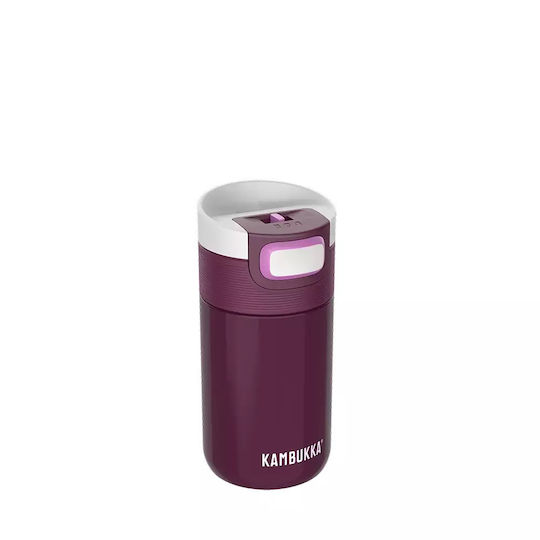 Kambukka Pahar Termos Oțel Inoxidabil / Sticlă 300ml Lac Lac Cherry