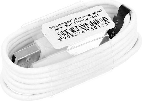 Partner Tele HD21 USB 2.0 Kabel USB-C männlich - USB-A Weiß 1m