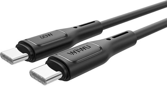Wiwu USB 2.0 Cable USB-C Male - USB-C 60W PD Black 1m