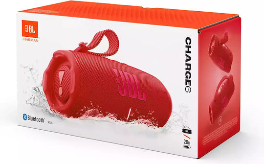 JBL Charge 6 Водоустойчиво Bluetooth високоговорител 45W с живот на батерията до 28 часа Червен