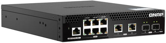 QNap QSW-M2106R-2S2T Managed L2 Switch με 8 Θύρες Ethernet και 2 SFP Θύρες