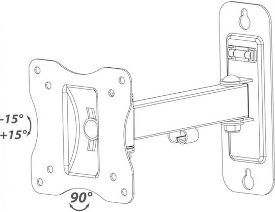 Unitronic UWM-1023/2 41862 Suport TV de perete cu braț până la 23" și 15kg