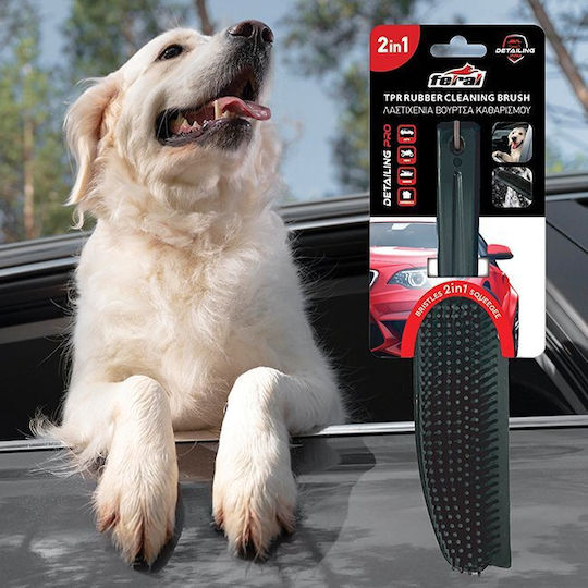 Feral Detailing Pro Pet Hair Removal Brush for Car Upholstery - Leather for Hair 25x5 cm