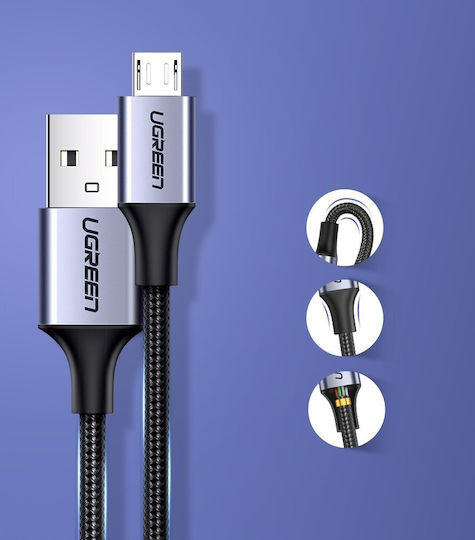 Ugreen Us290 1m Regular USB 2.0 to micro USB Cable Gray (60146)