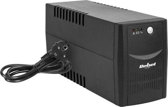 Rebel Micropower 600 UPS Off-Line 600VA 360W με 2 Schuko Πρίζες