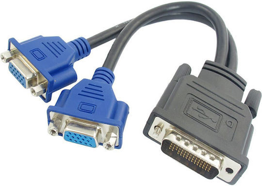 DMS59M-DUAL DVII(F) Konverter DMS-59 männlich zu DVI-I weiblich 1Stück