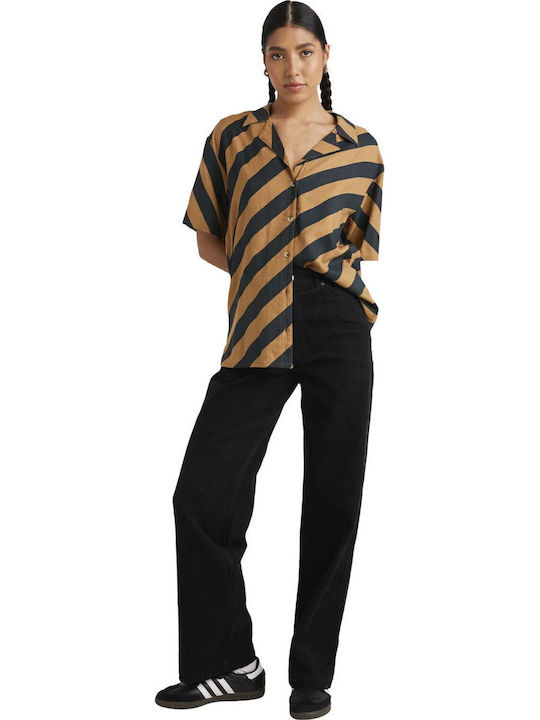 Women's Short Sleeve Shirt Camel