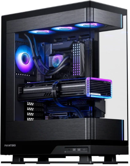 Phanteks Evolv X2 Gaming Midi-Turm Computergehäuse mit Seitenfenster Schwarz
