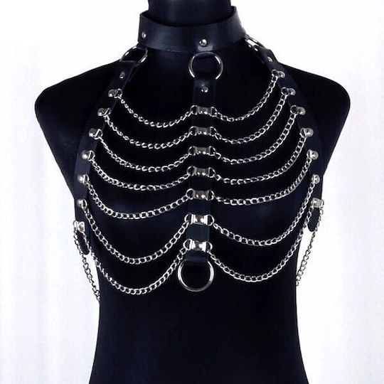 Skaz Skaz Leder- und Latex-Outfit Harness Schwarz