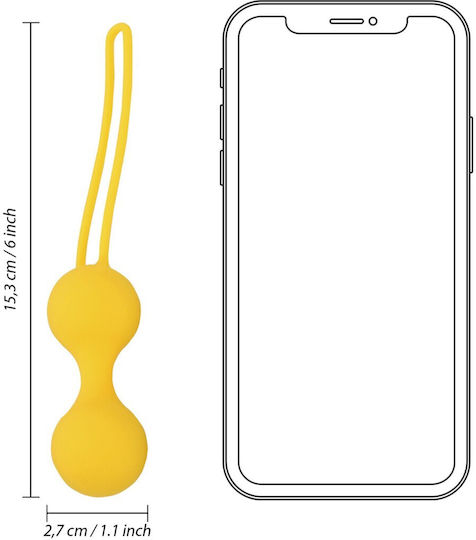 3 Κολπικές Thumping Kegel Balls Σιλικόνης Lemonade Yellow Shots