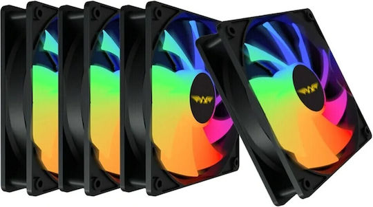 Armaggeddon Gehäuselüfter 120mm (1200rpm / 33,84cfm) mit ARGB Beleuchtung 4 Stück