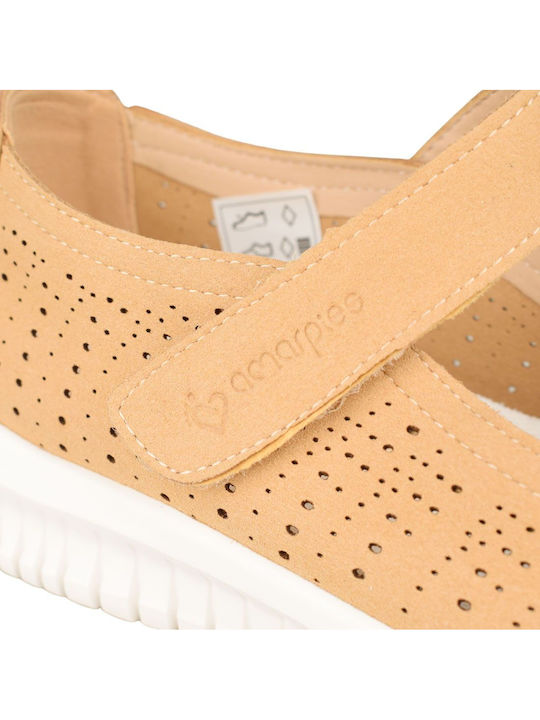 Damen Ballerinas in Beige Farbe