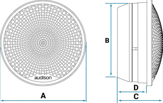 Audison Av 1.1 Ii Set Car Audio Round Tweeters 12dB