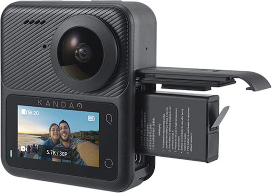 Kandao QooCam 3 Action Camera 5K Λήψης 360° Υποβρύχια με Οθόνη Αφής 1.9" και Wi-Fi Μαύρη