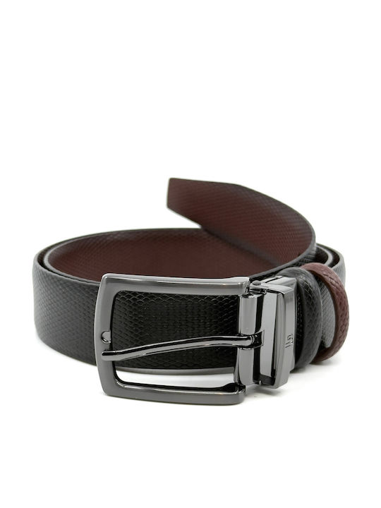 Men's Belt Leather Double Sided Black/Brown