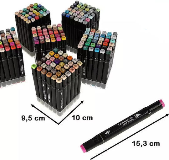 ACP Neon Zeichenmarker Dünne Doppelseitig Set 204Stück