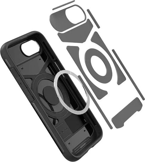 Spigen Slim Armor Задна Корица Силикон / Пластмаса 1.2mm Черен iPhone 17e / 16e