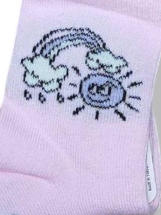 Babydom Șosete pentru Copii Pink, Gray 3 Perechi