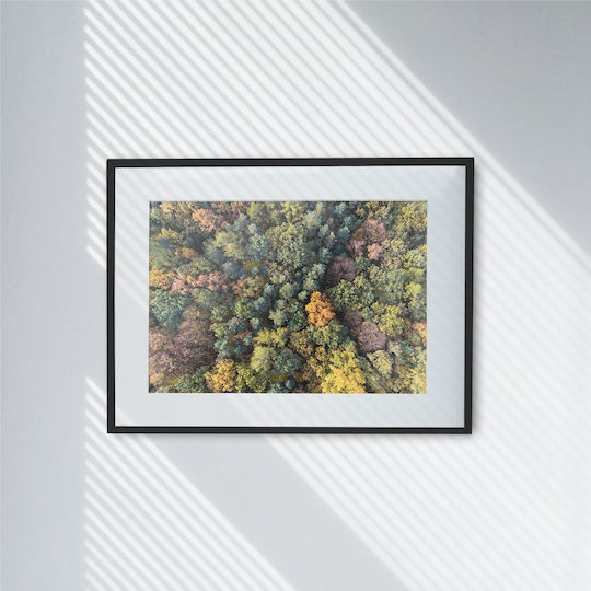 Постер Есенна гора Pst25124 21см X 30см Бяла PVC рамка