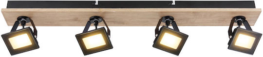 Globo Lighting LED Топло бяло Спот с 4 Светлини