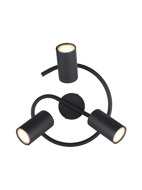 Globo Lighting Triplu Spot în Culoare Negru