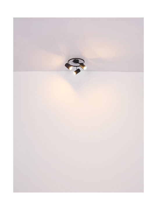 Globo Lighting Triplu Spot în Culoare Negru