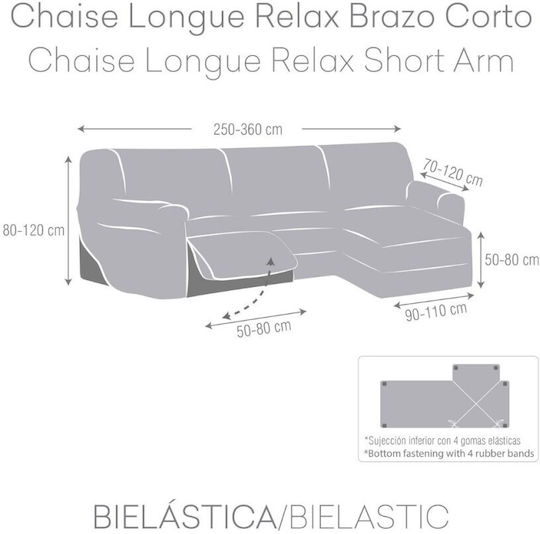 Eysa Roc Ελαστικό Κάλυμμα Γωνιακού Καναπέ C/00 Light Beige 250εκ.