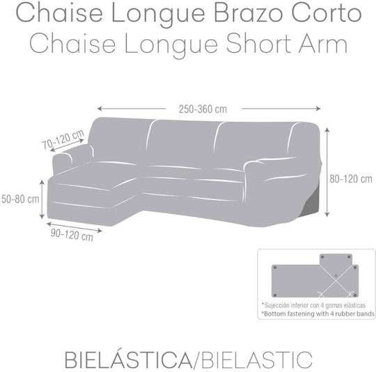 Eysa Roc Husă Elastică Canapea de colț C/6 Gray 250εκ. 1buc FC039176I