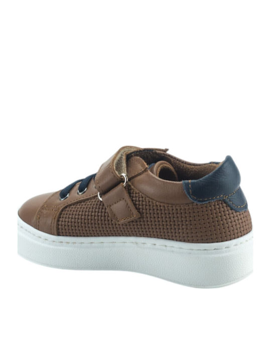 Kids Sneakers with Scratch Tabac Brown