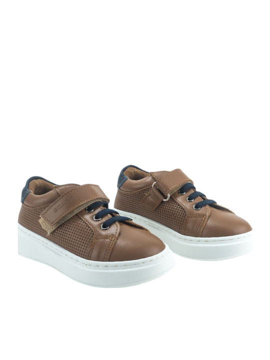 Kids Sneakers with Scratch Tabac Brown