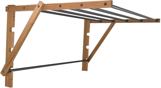 Sepio Folding Wooden Wall Clothes Drying Rack with 4m Hanging Length
