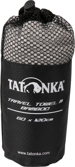 Αντιβακτηριακή Πετσέτα Tatonka Travel Towel Bamboo Μ Grey