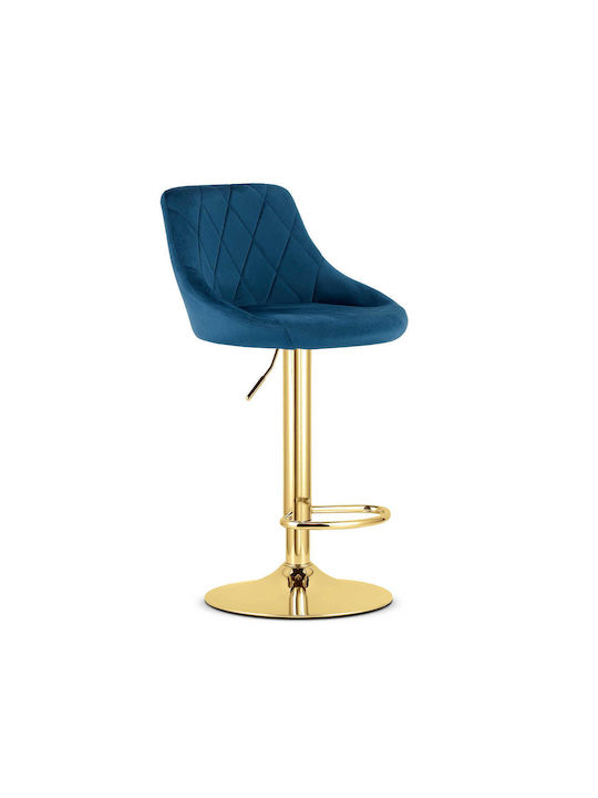 Табуретка Бар с гръбнак Облечено с кадифе Kast Navy Velvet 2бр 40x54x49бр