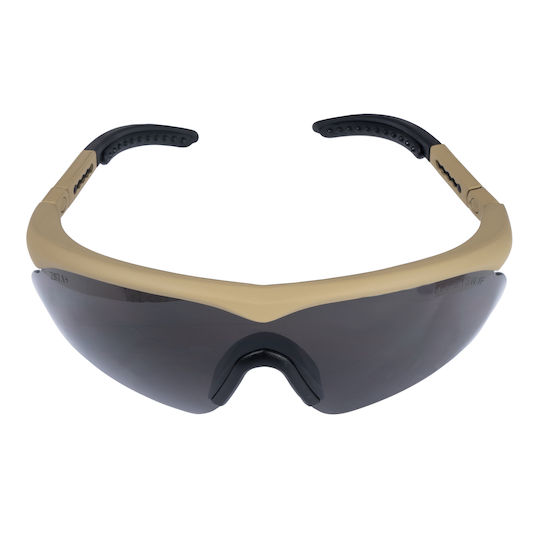 Swiss Eye Shooting Glasses Set of 3 Lenses with Anti-Scratch Coating, Anti-Glare & UV Protection Brown