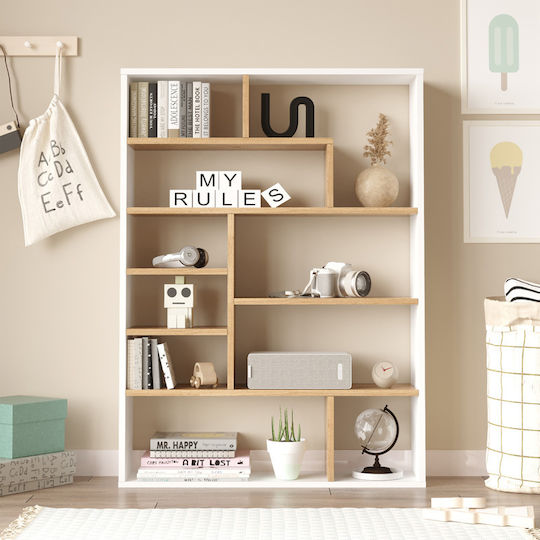 Bibliothek Decora Natural-white 90x22x123.6cm