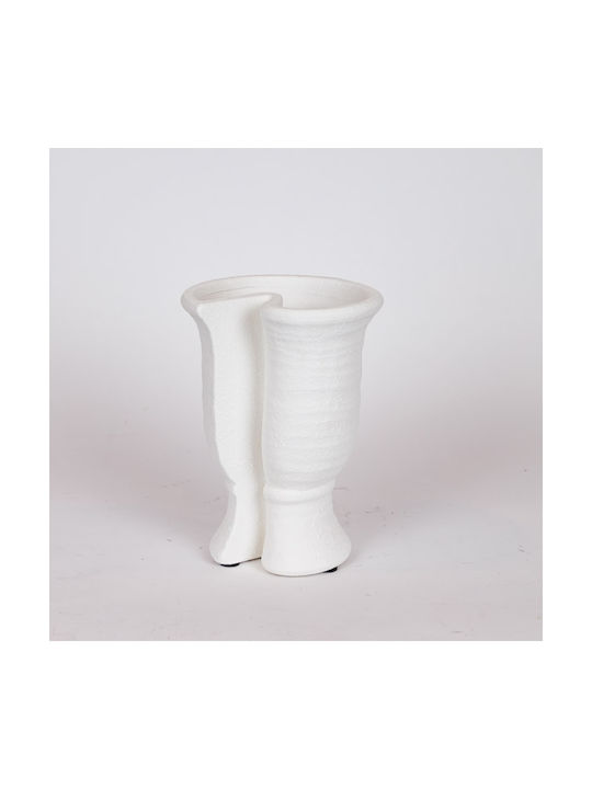 Decorative Vase Beige 15x13x21cm