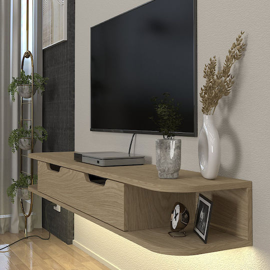 TV Stand Noland with LED Lighting Rota Oak L150xD35xH19.2cm