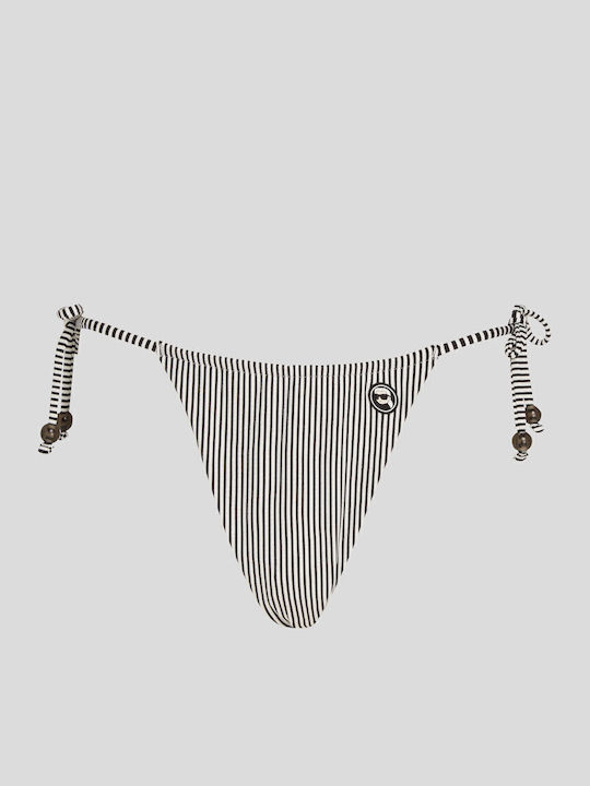 Bikini Slip with Laces Black